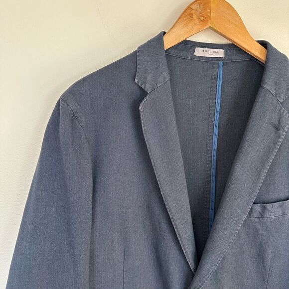 Boglioli Men’s 51 Casati Navy 100% Cotton Two Button Closure Sport Coat Jacket - Picture 4 of 12